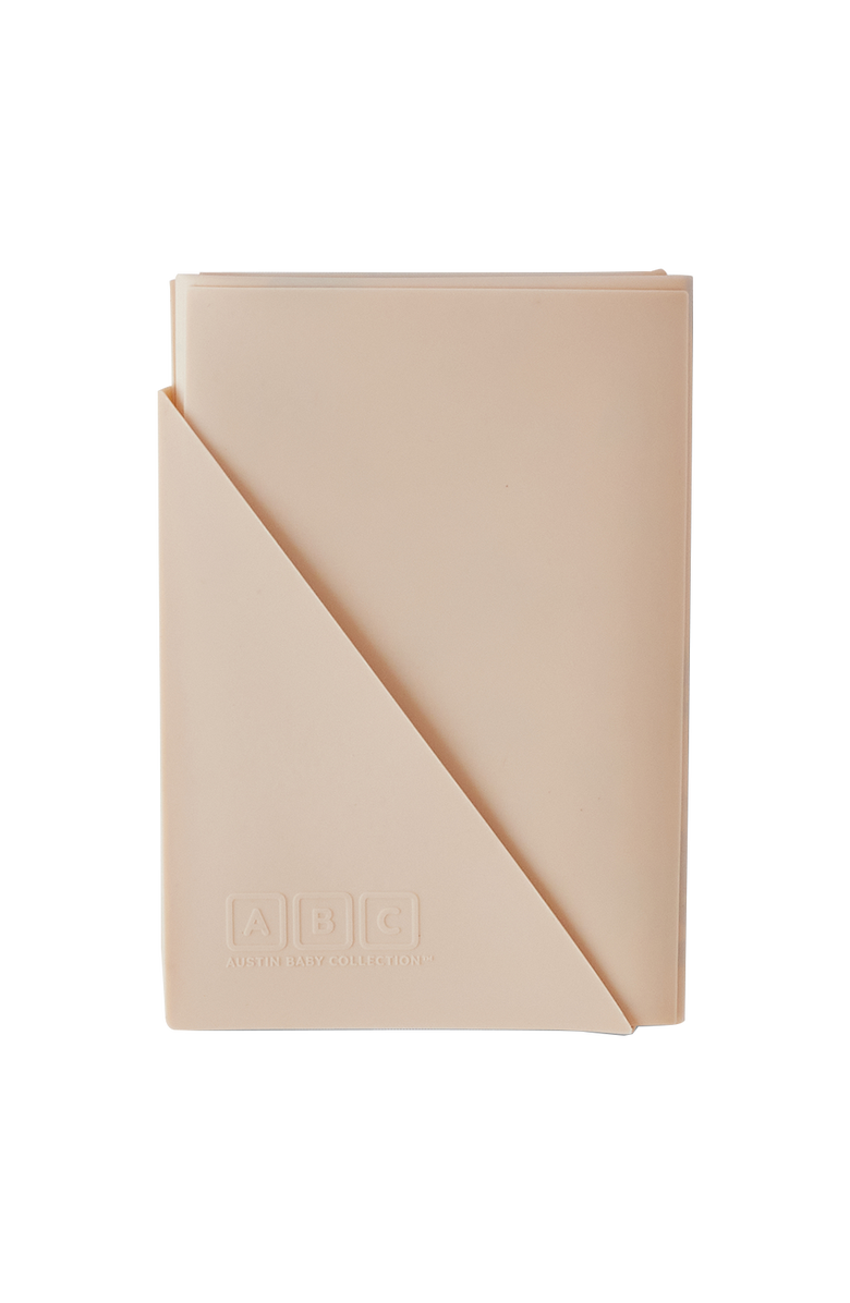 Austin Baby Co Silicone Foldable Placemat, Alternate, color, Safari Warm Cream