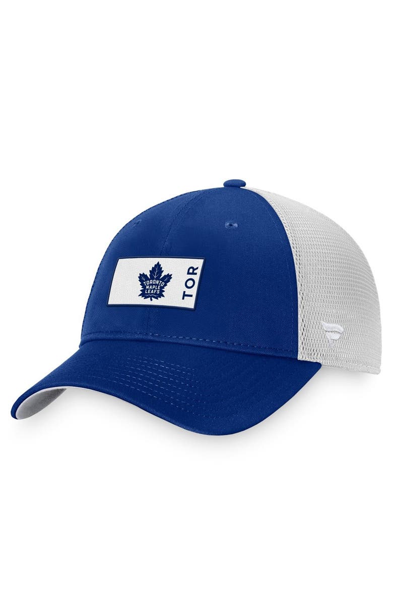 FANATICS Men's Fanatics Branded Blue Toronto Maple Leafs Authentic Pro Rink Trucker Snapback Hat, Main, color, 