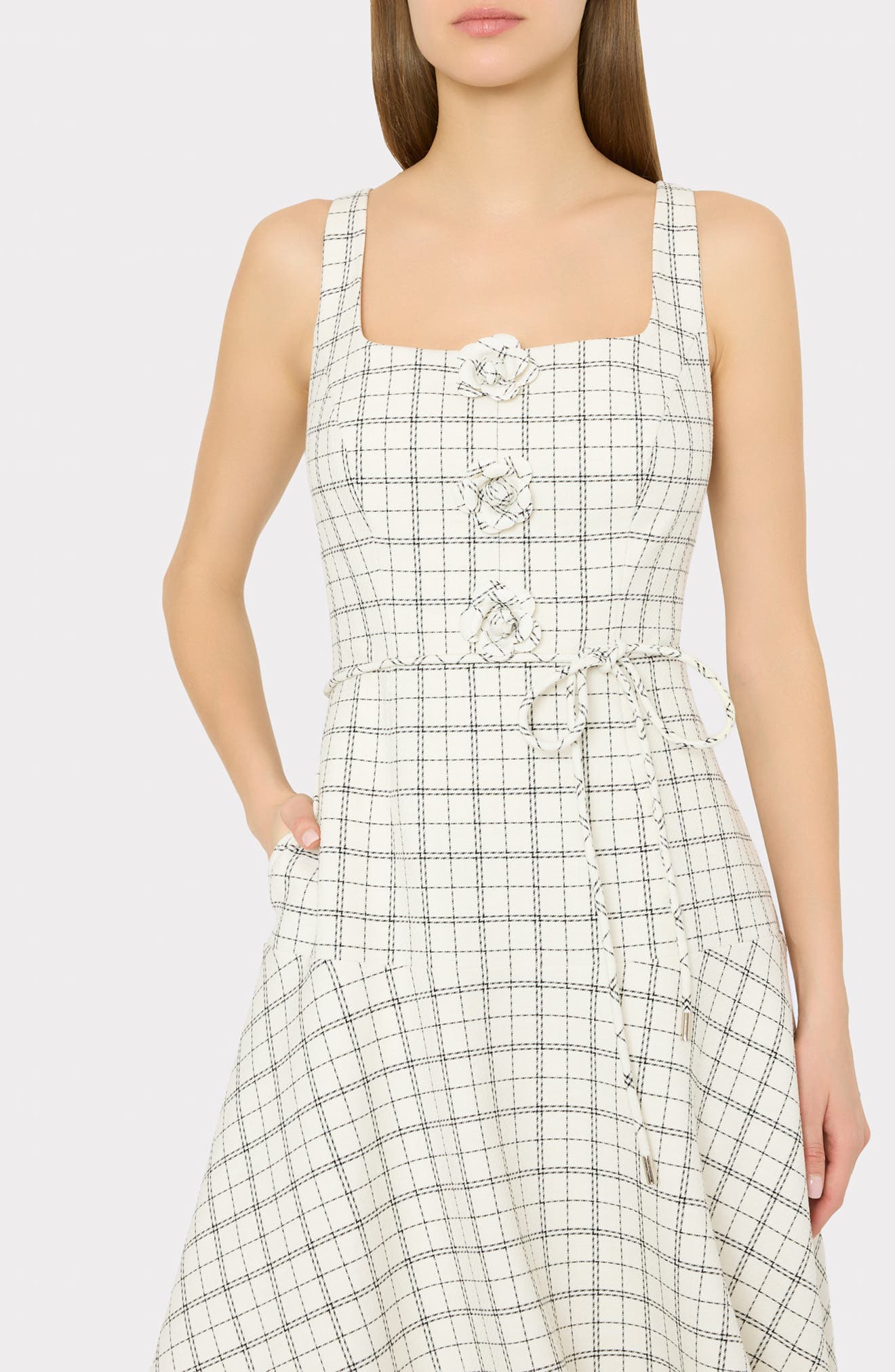 Mira Plaid Midi Dress - image 2