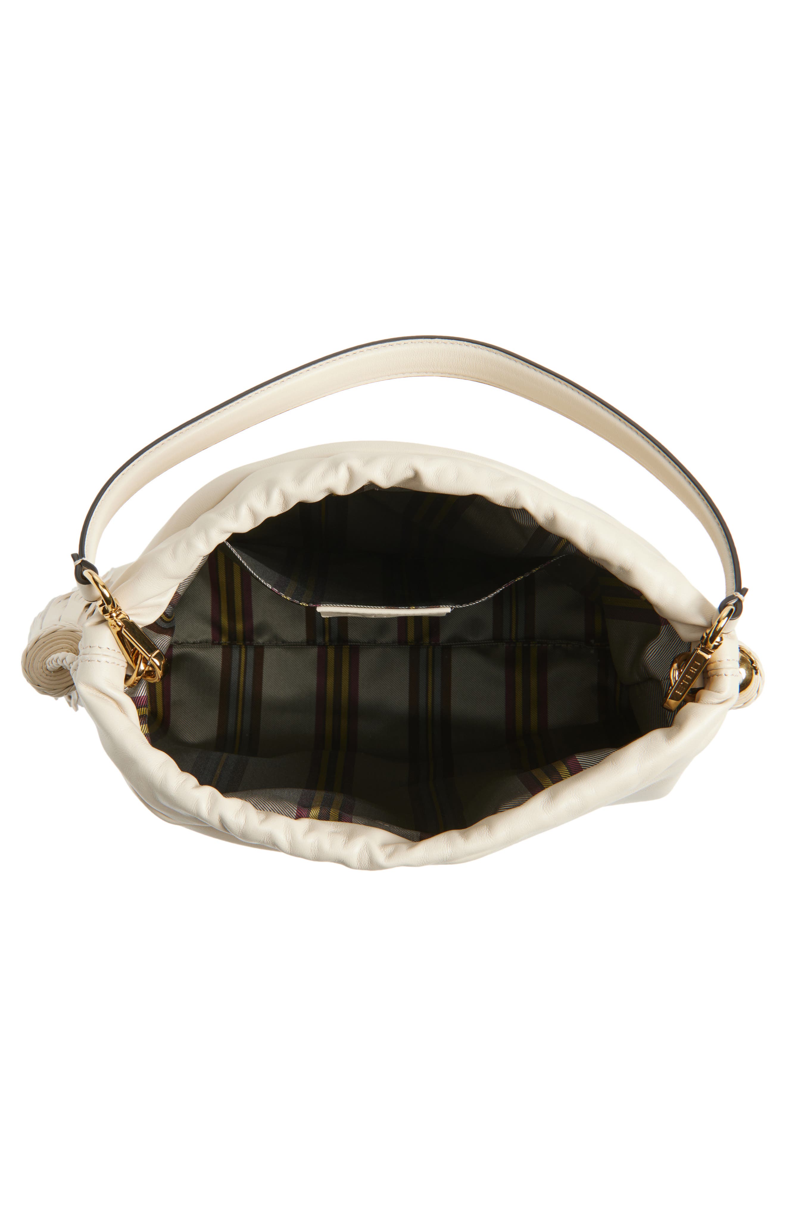 Medium Kalispera Tassel Leather Shoulder Bag, Alternate, color, HAZELNUT