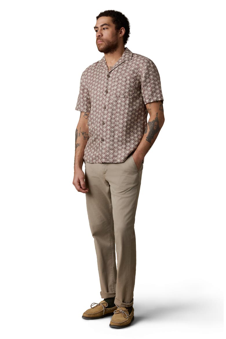 Palma Stripe Linen Camp Shirt, Alternate, color, SHORE SUN WOODBLOCK