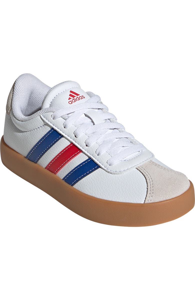 adidas Kids' VL Court 3.0 Sneaker, Main, color, White/ Royal Blue/ Scarlet