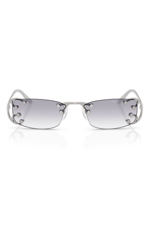 52mm Gradient Rectangular Sunglasses