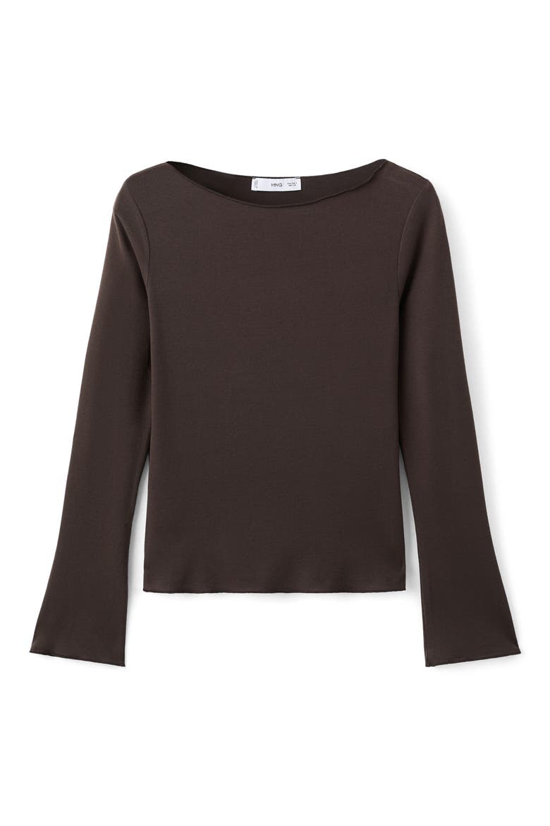Boatneck Top, Alternate, color, BROWN