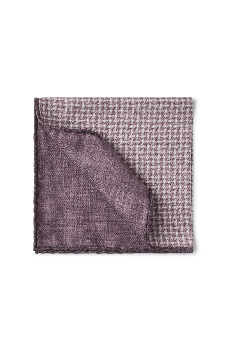 Brunello Cucinelli Pocket square with pattern, Main, color, Burgundy