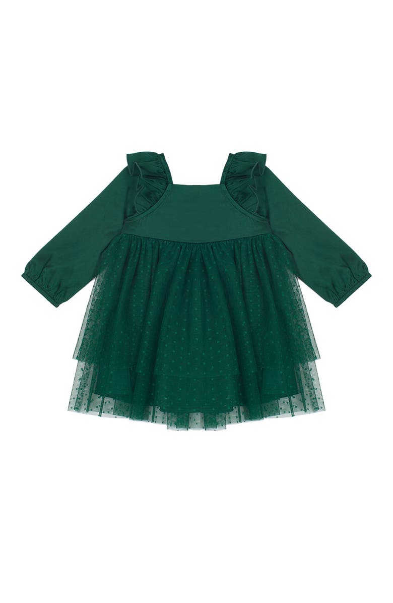 Isobella & Chloe Mistletoe Emerald Dress, Main, color, Green
