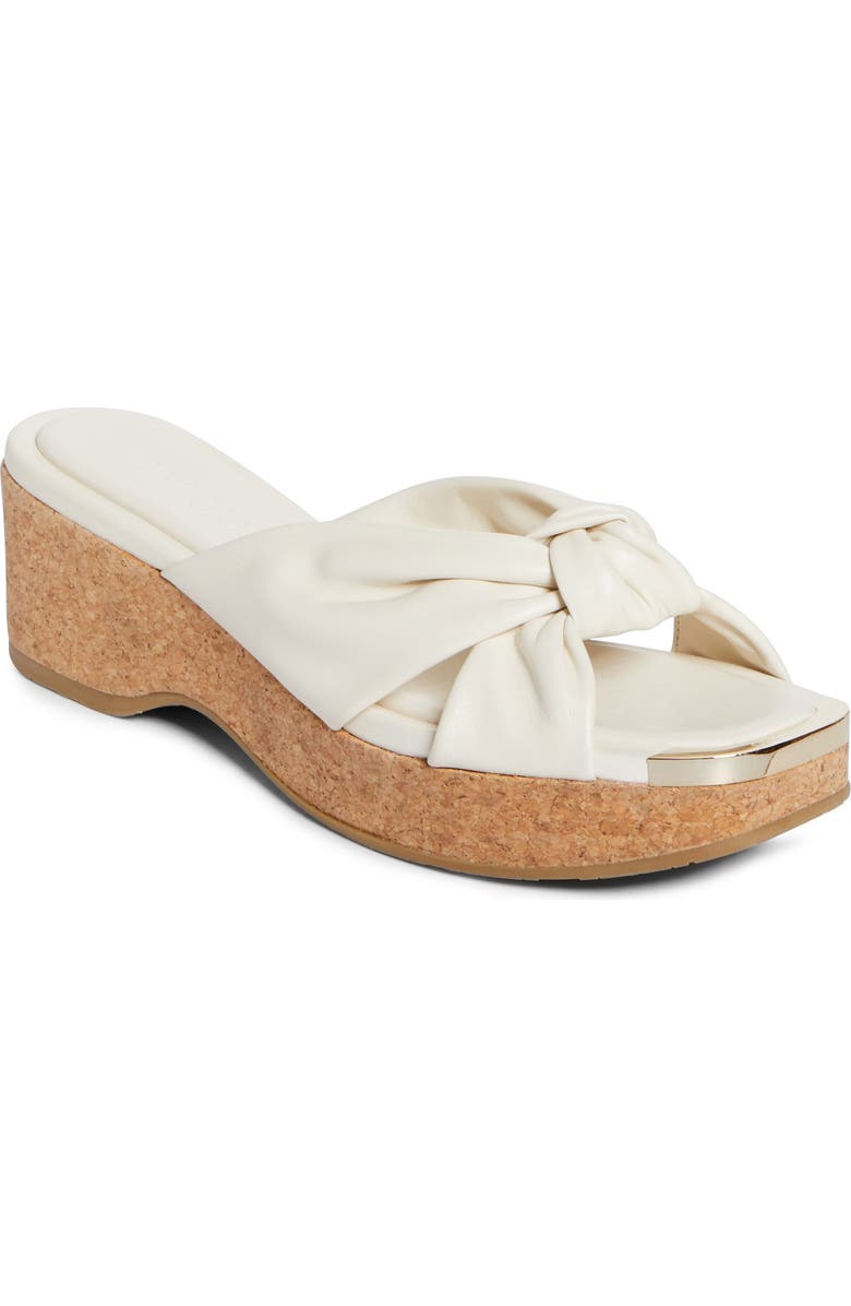Jimmy Choo Avenue Wedge Slide Sandal, Main, color, Latte