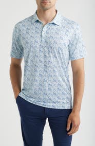 Swannies Sunday Floral Performance Golf Polo