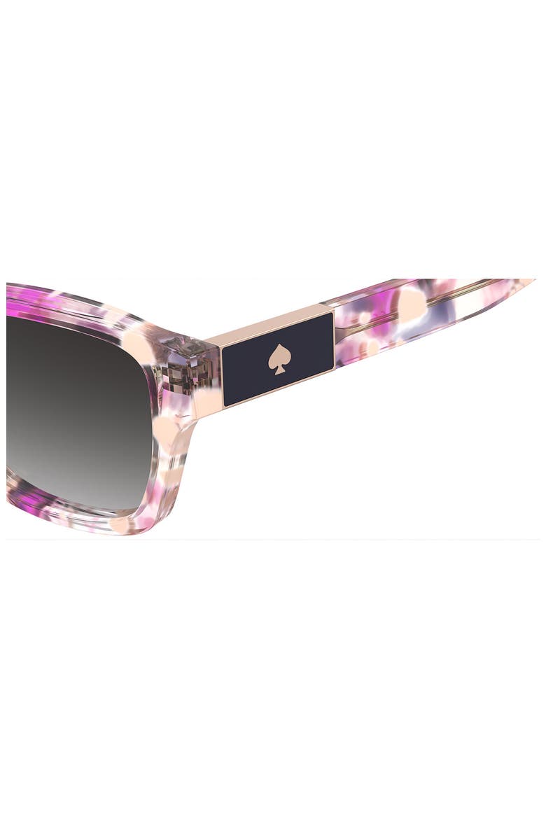 Ayla 2/S 53mm Rectangular Sunglasses, Alternate, color, PINK HAVANA/ DARK GREY SF