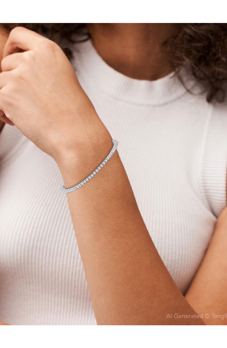 Bliss Diamond 3 Ct. Diamond 18K Gold Round Cut Tennis Bracelet 7" Lab Grown, Alternate, color, 