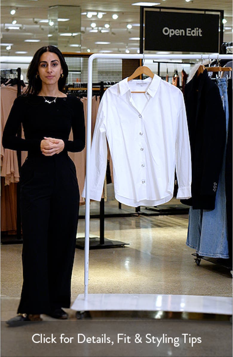 Oversize Collar Button-Up Blouse, sales video thumbnail