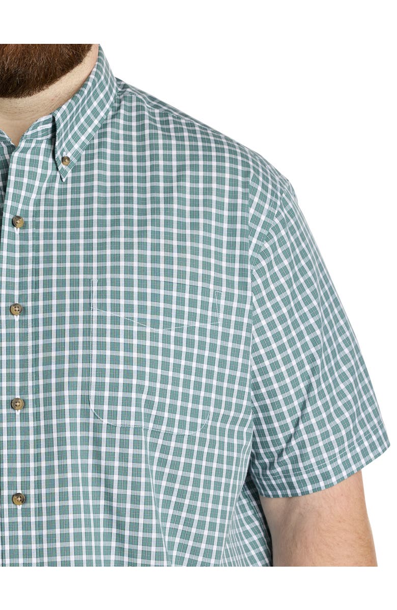 Harbor Bay by DXL Big & Tall Easy-Care Check Sport Shirt, Alternate, color, Green Multi
