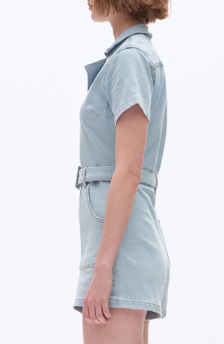 Bayeas Denim Romper, Alternate, color, Light Blue