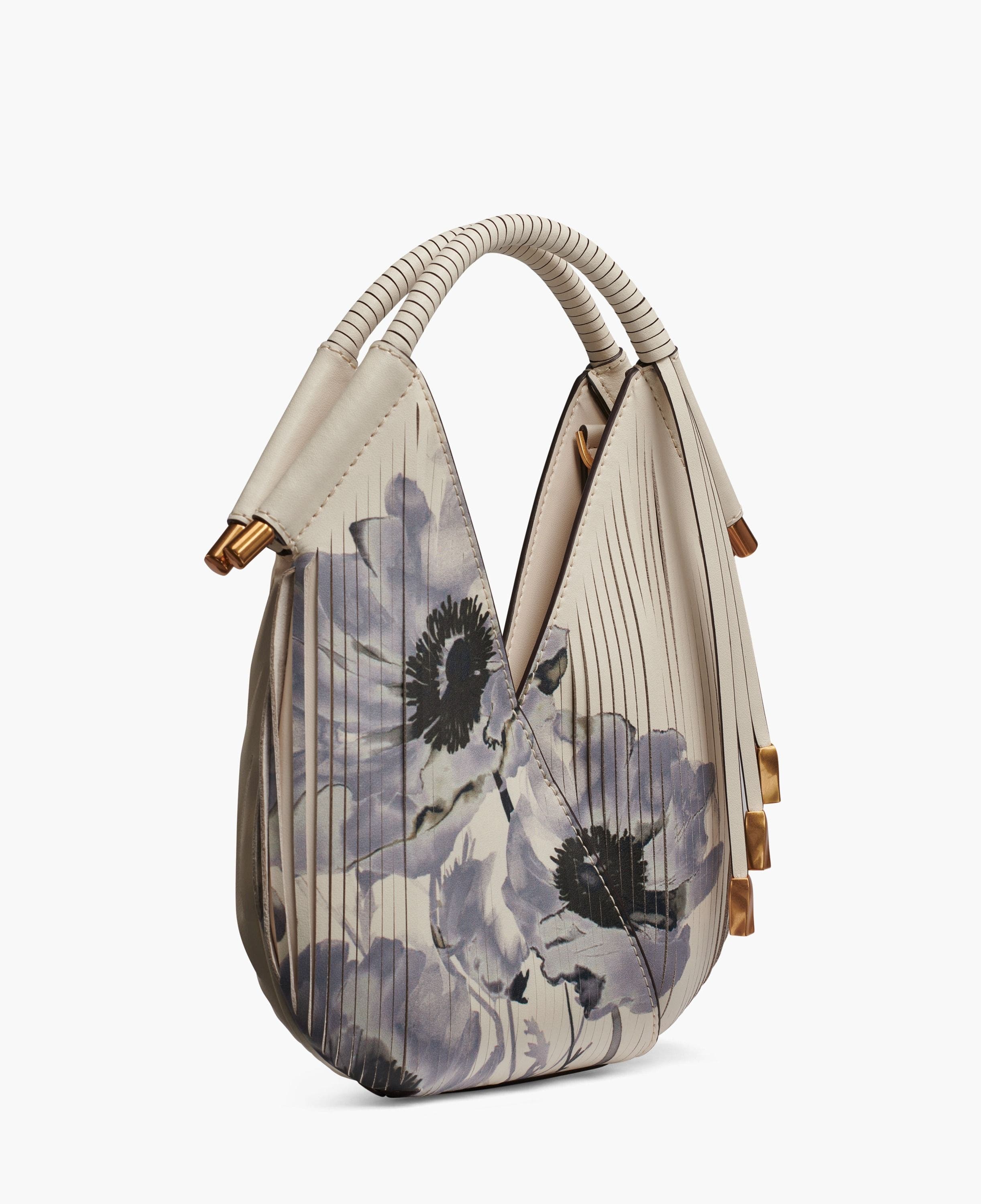 Donna Karan New York Baldwin Floral Lasercut Micro Crossbody, Alternate, color, Bone