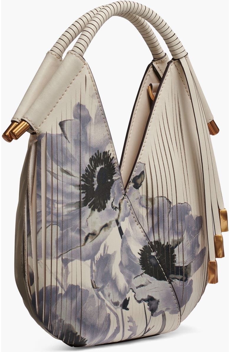 Donna Karan New York Baldwin Floral Lasercut Micro Crossbody, Alternate, color, Bone