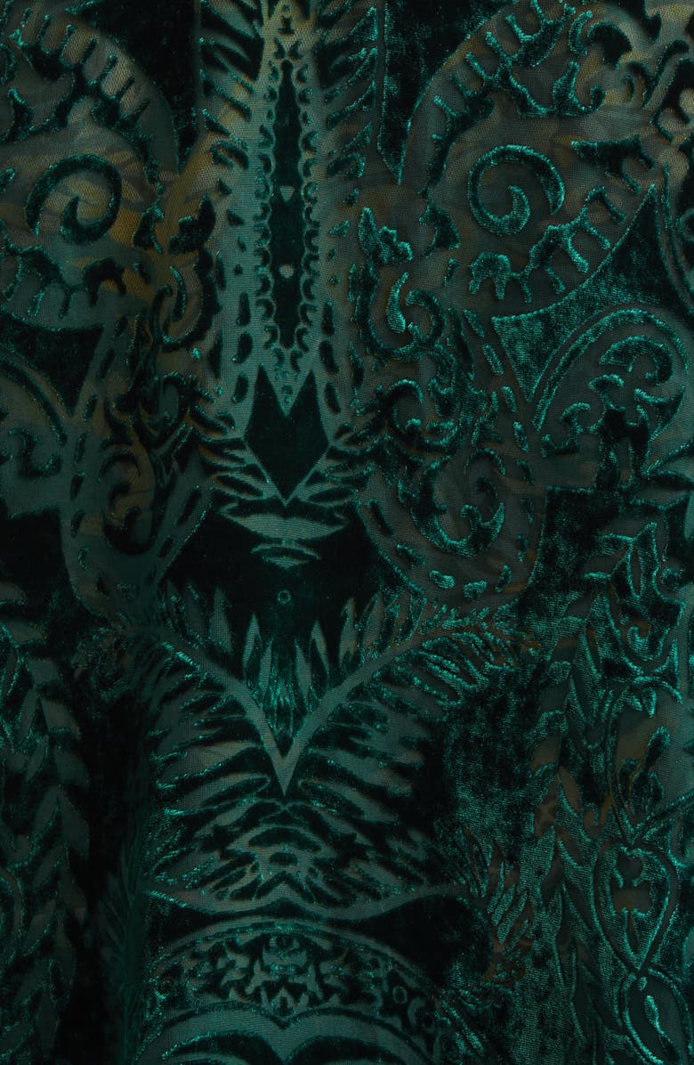 Etro Floral Burnout Silk Blend Velvet Cape, Alternate, color, 