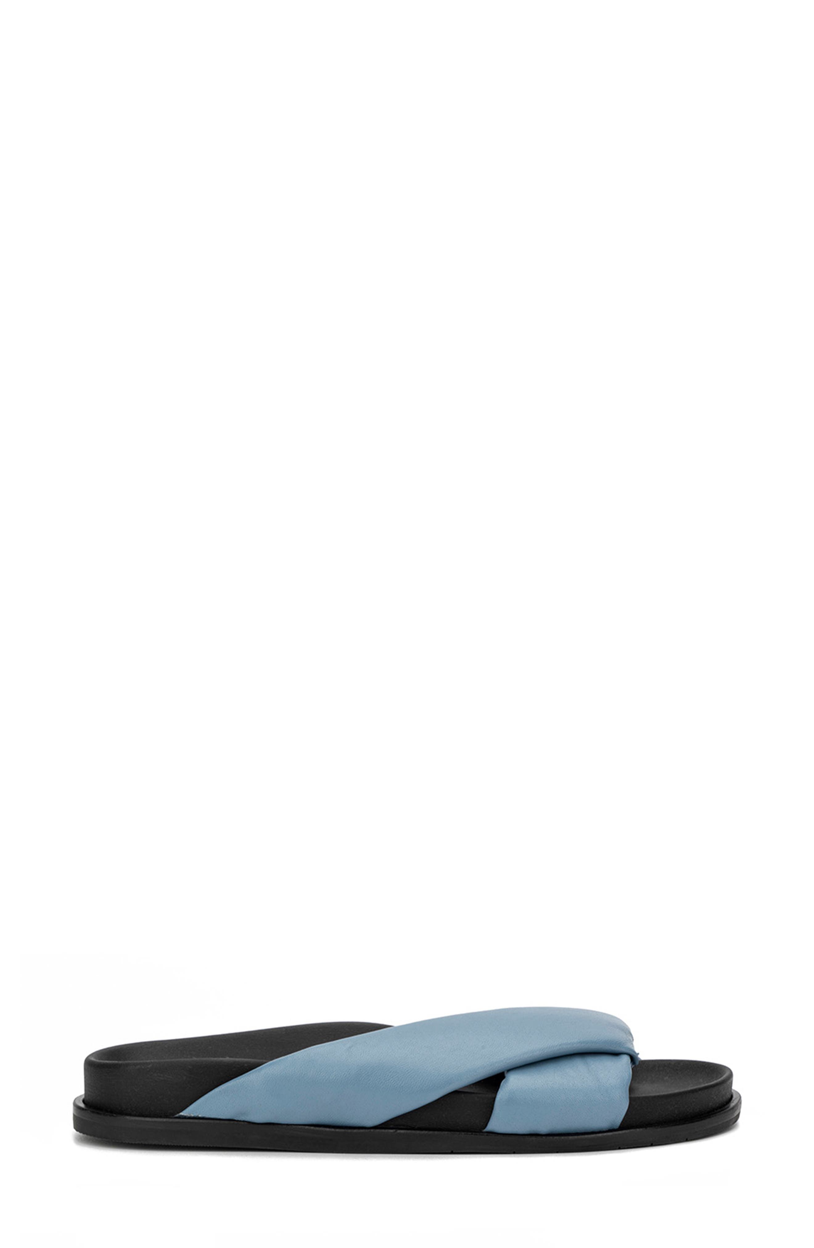 Ileena Nappa Slide Sandal, Alternate, color, MALIBU BLUE