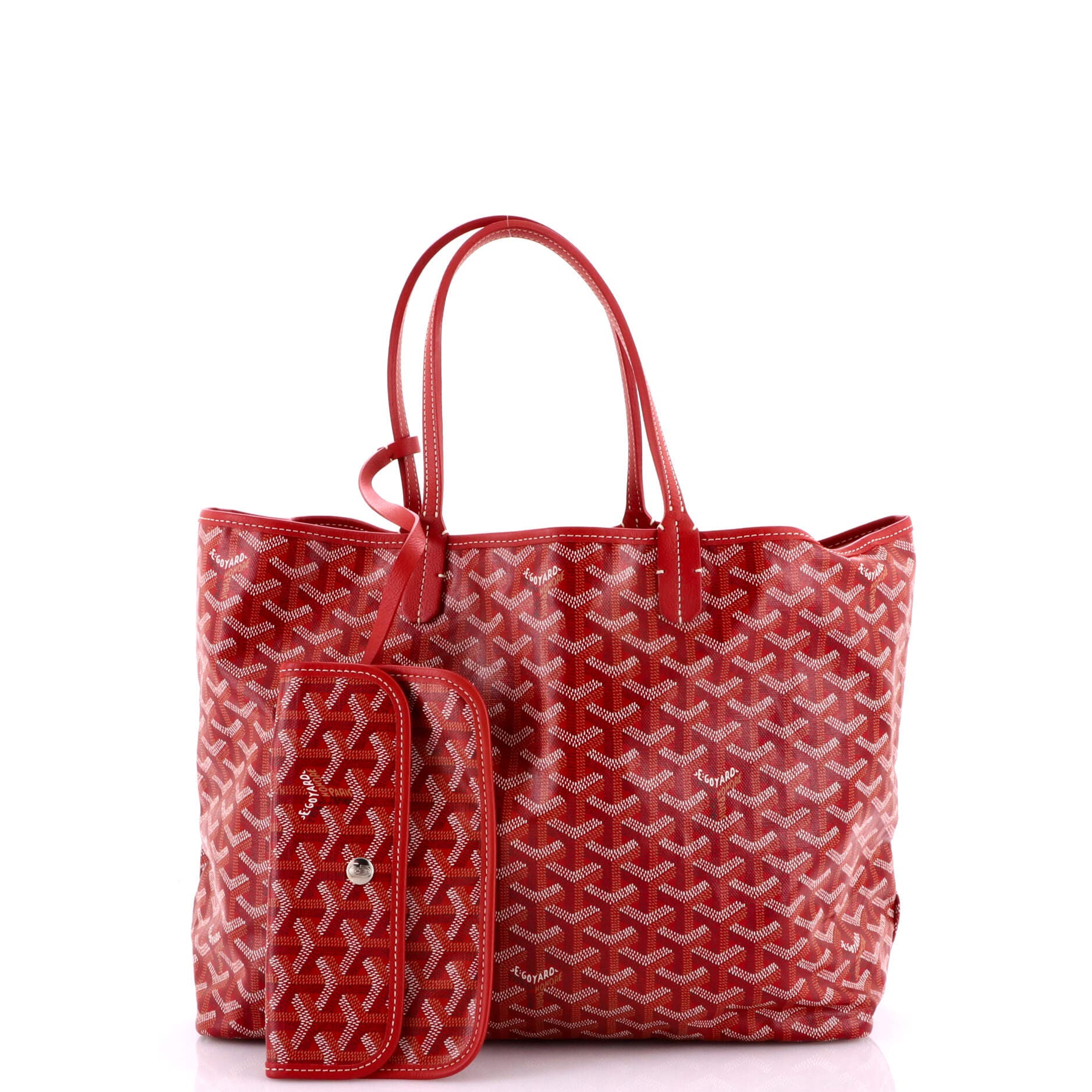 Pre-Owned Goyard Saint Louis Tote Coated Canvas PM, Alternate, color, Red