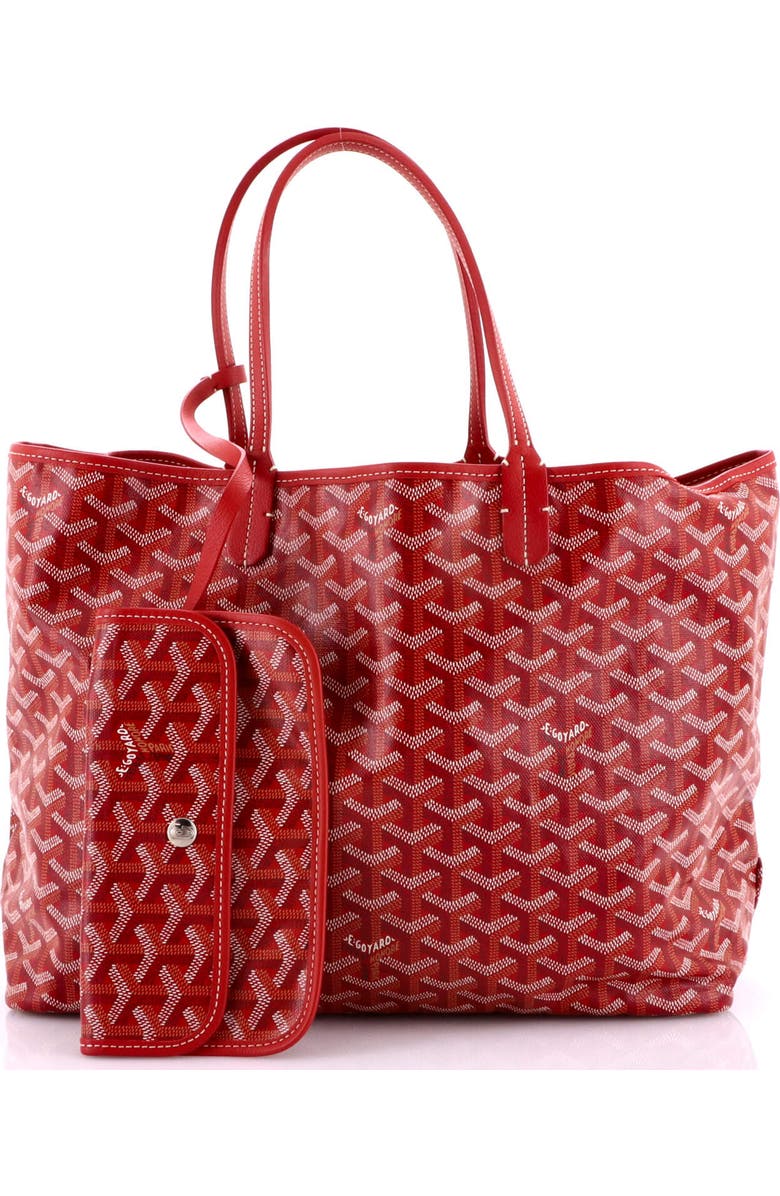 Pre-Owned Goyard Saint Louis Tote Coated Canvas PM, Alternate, color, Red