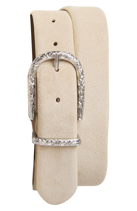 Perla Suede Leather Belt