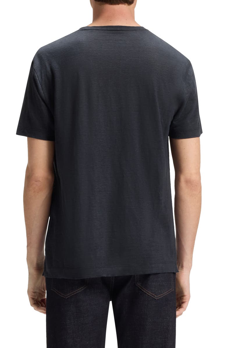 BOSS x Beckham Taut Linen T-Shirt, Alternate, color, Dark Blue