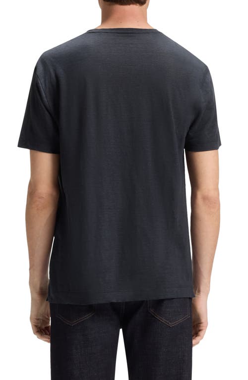 Hugo Boss Boss X Beckham Taut Linen T-shirt In Black