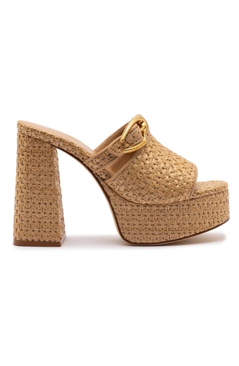 Dolly Verona Mule In Natural Raffia
