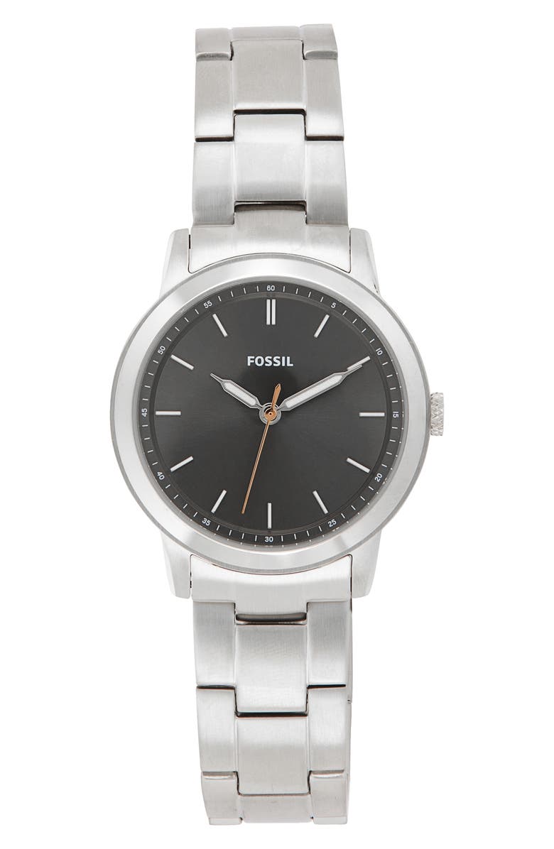 Fossil Virginia Stainless Steel Bracelet Watch, Main, color, Silver