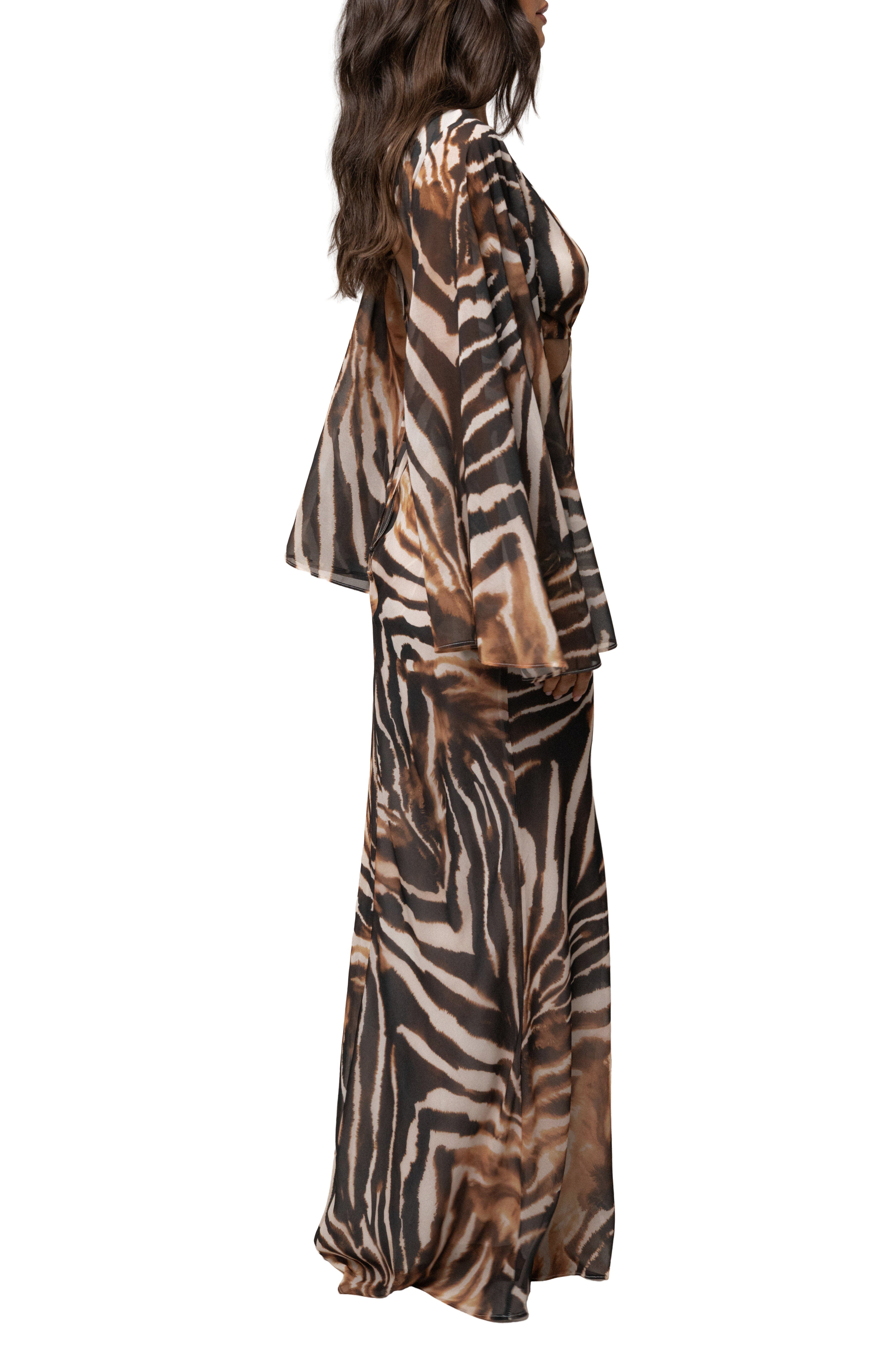 Zebra Instincts Print Maxi Dress - image 4