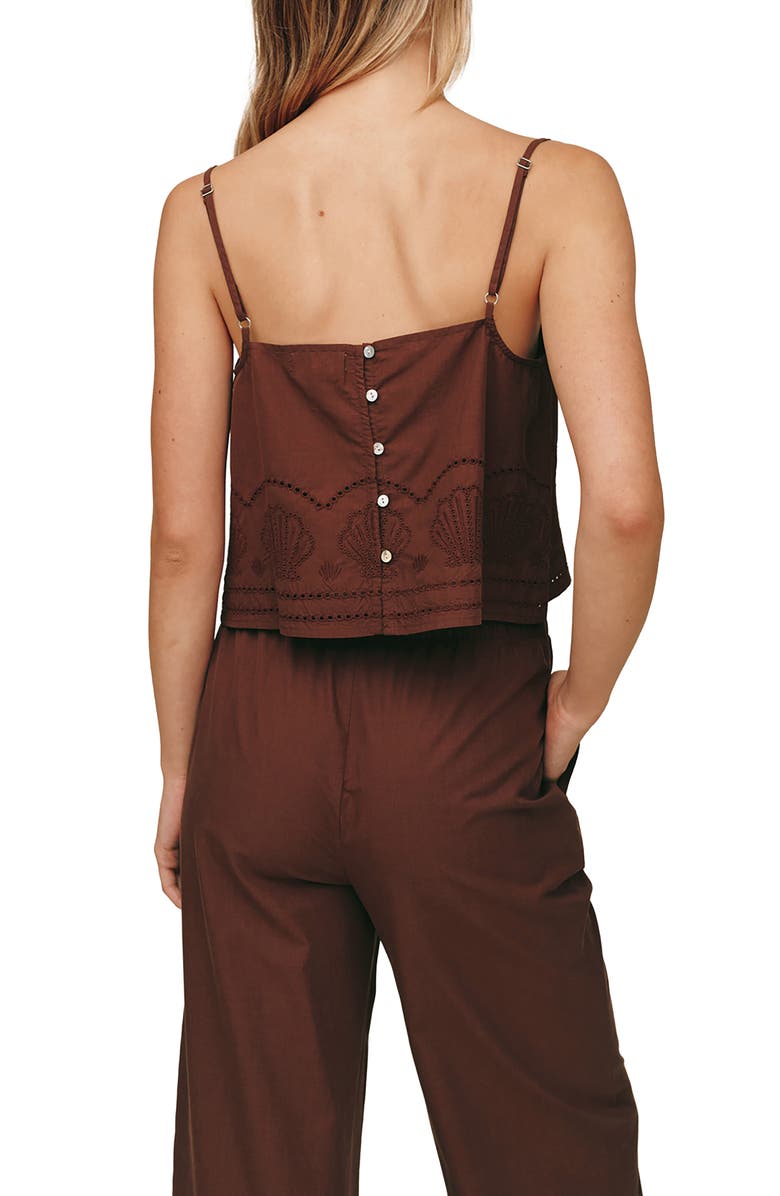 Bella Dahl Button Back Camisole, Alternate, color, Sea Glass Brown