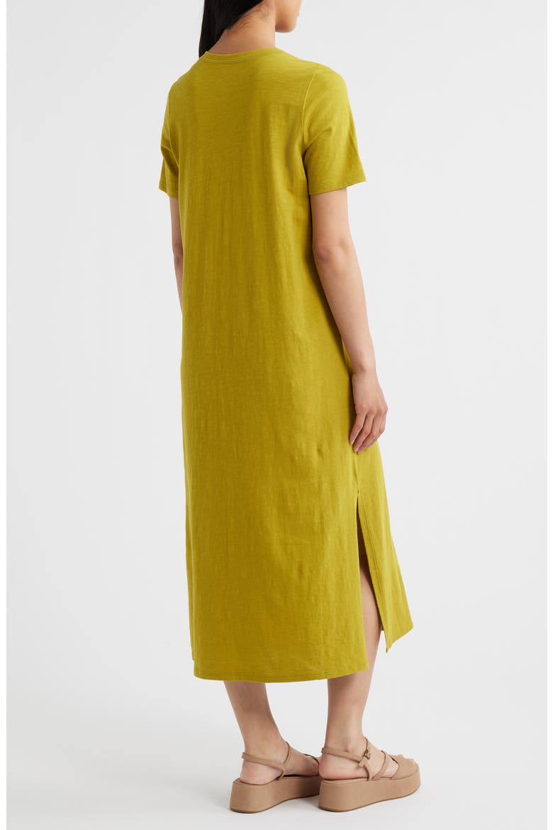 Creneck Organic Cotton Maxi T-Shirt Dress, Alternate, color, GOLDEN PEAR
