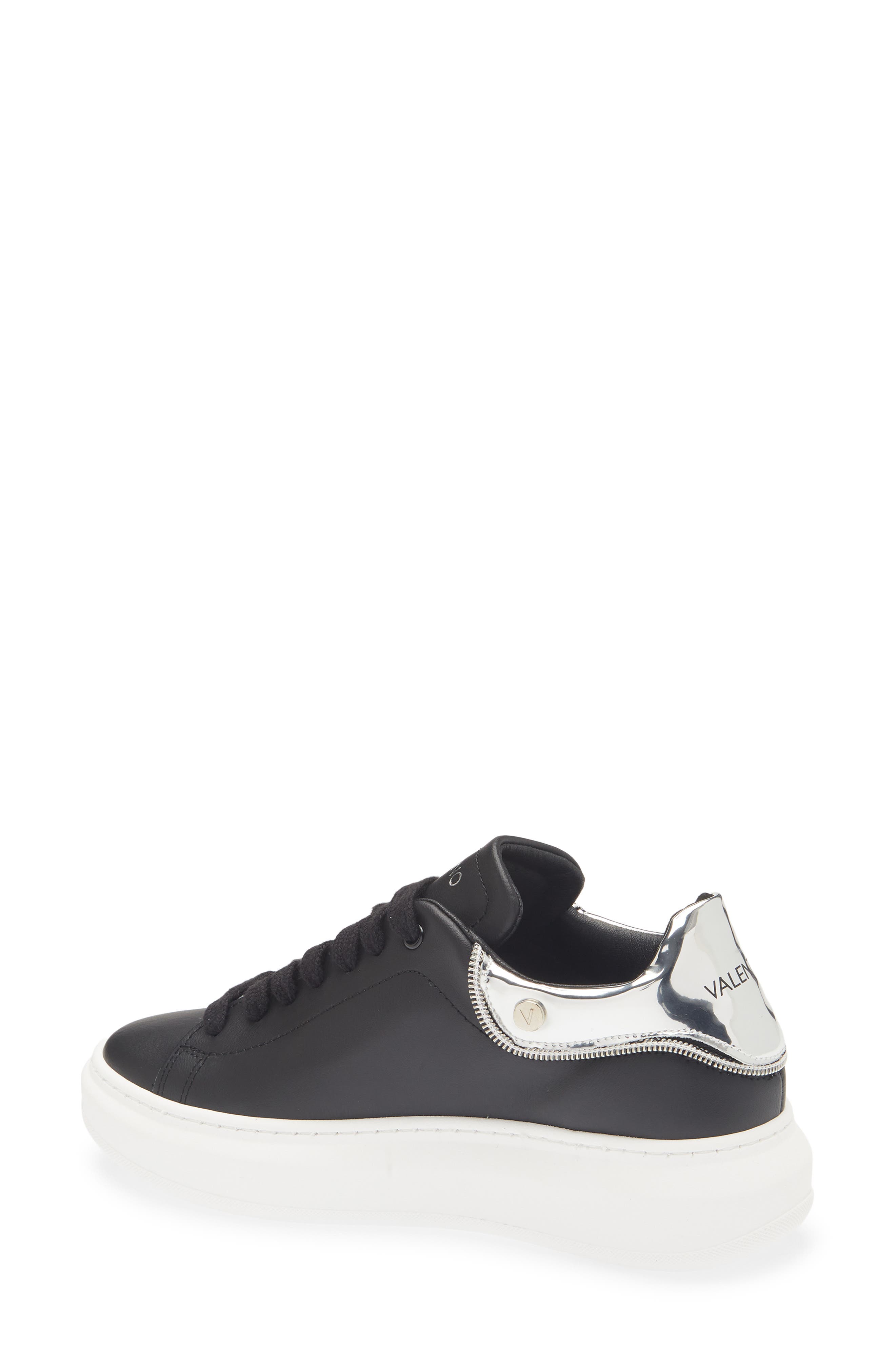 VALENTINO BY MARIO VALENTINO Fresia Zip Sneaker, Alternate, color, Black Silver