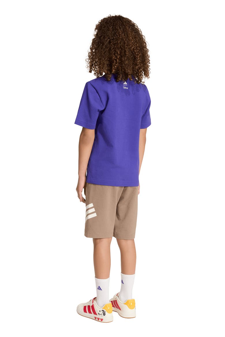 x Disney Kids' Mickey Mouse Graphic T-Shirt & Shorts Set, Alternate, color, PURE PURPLE/ OFF WHITE