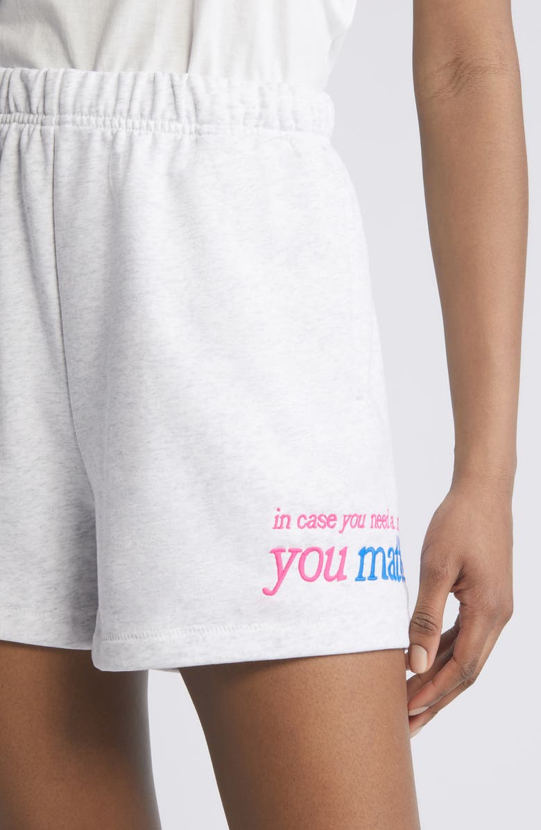 THE MAYFAIR GROUP You Matter Sweat Shorts, Alternate, color,
