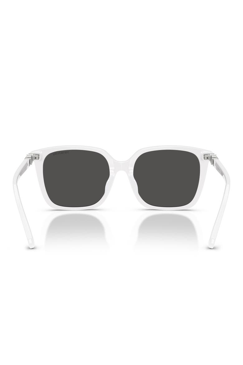 55mm Pillow Sunglasses, Alternate, color, WHITE / DARK GREY