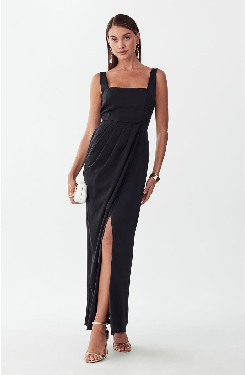 WILLA Akron Maxi Dress, Alternate, color, Black