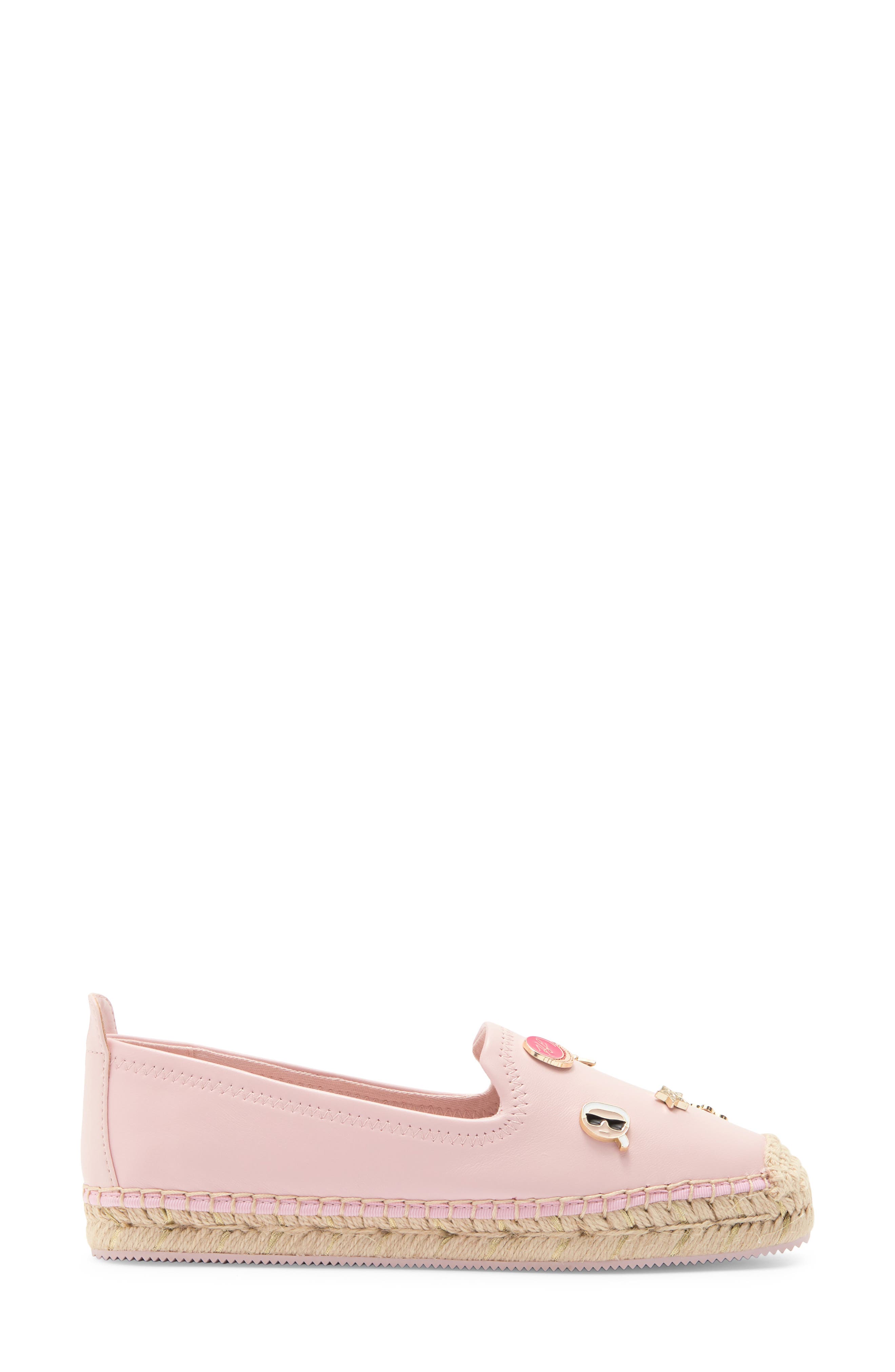 KARL LAGERFELD PARIS Michaela Macaron Espadrille Flat, Alternate, color, Light Blush