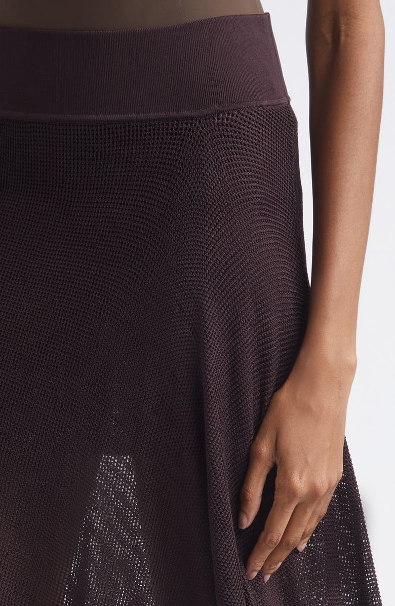 Jacquemus The Voile Asymmetric Draped Skirt, Alternate, color, Dark Brown