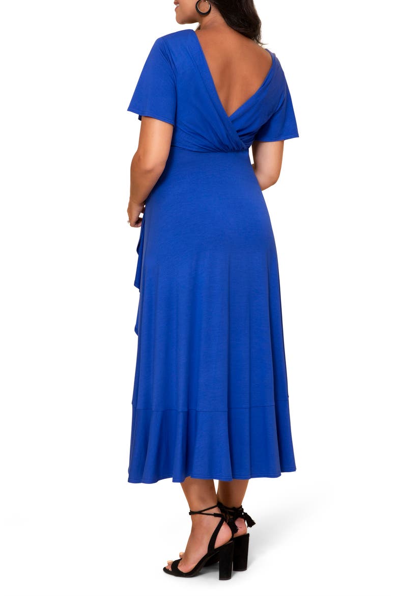 Waterfall Midi Maternity Dress, Alternate, color, BLUE