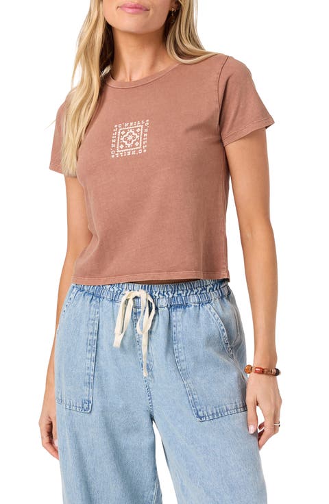Radiant Cotton Crop Graphic T-Shirt