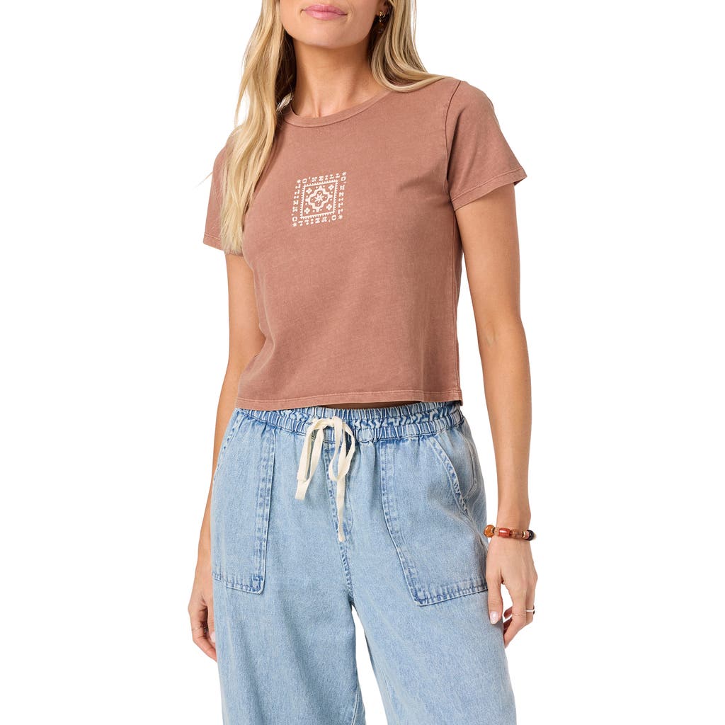 O'neill Radiant Cotton Crop Graphic T-shirt In Brown