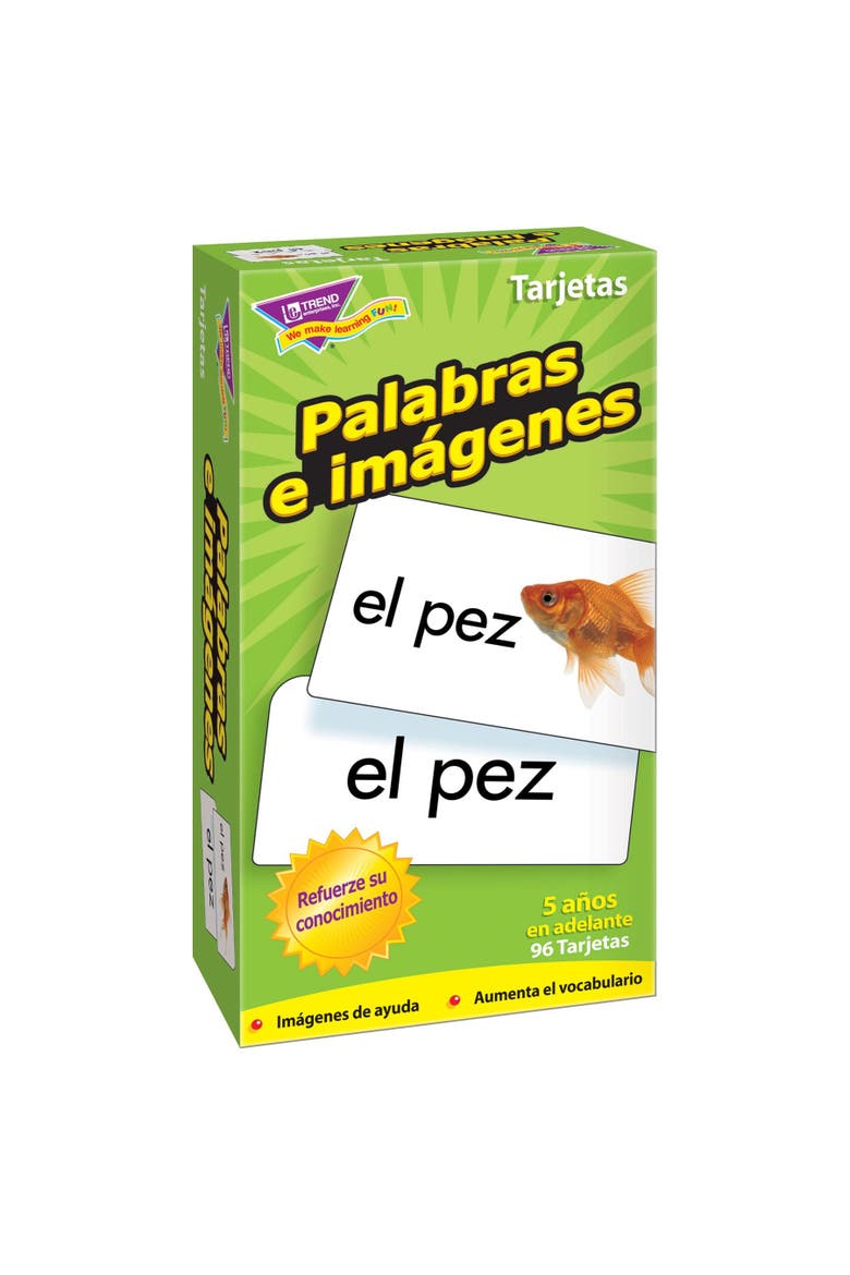 TREND Enterprises Palabras E imágenes (Sp) Skill Drill Flash Cards, Main, color, Multicolored