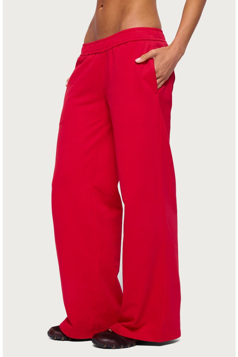 Byrdi Wide Leg Sweatpants, Alternate, color, RED