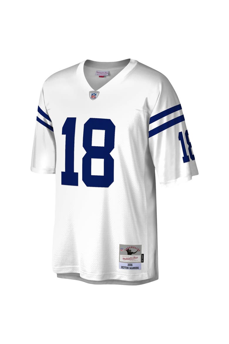 Men's Mitchell & Ness Peyton Manning White Indianapolis Colts Legacy Replica Jersey, Alternate, color, White