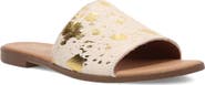 Dingo Moo Moo Genuine Calf Hair Slide Sandal