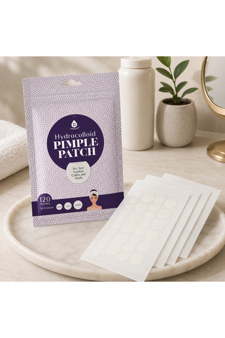 120-Count Multi-Size Hydrocolloid Pimple Patches, Alternate, color, White