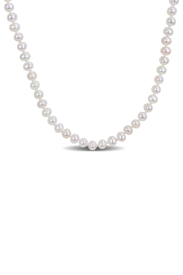 Cultured Pearl Necklace, 3–4mm, Main, color, WHITE