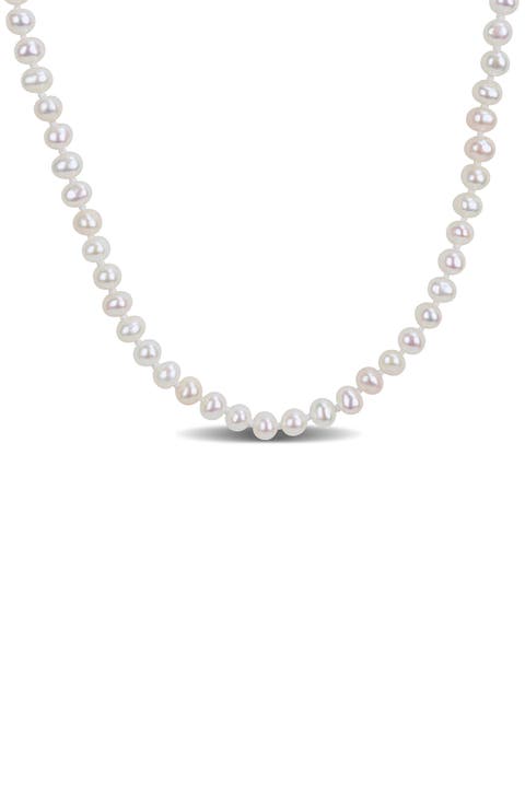 Cultured Pearl Necklace, 3–4mm