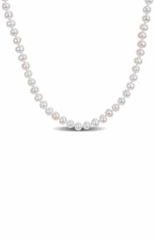 Cultured Pearl Necklace, 3–4mm