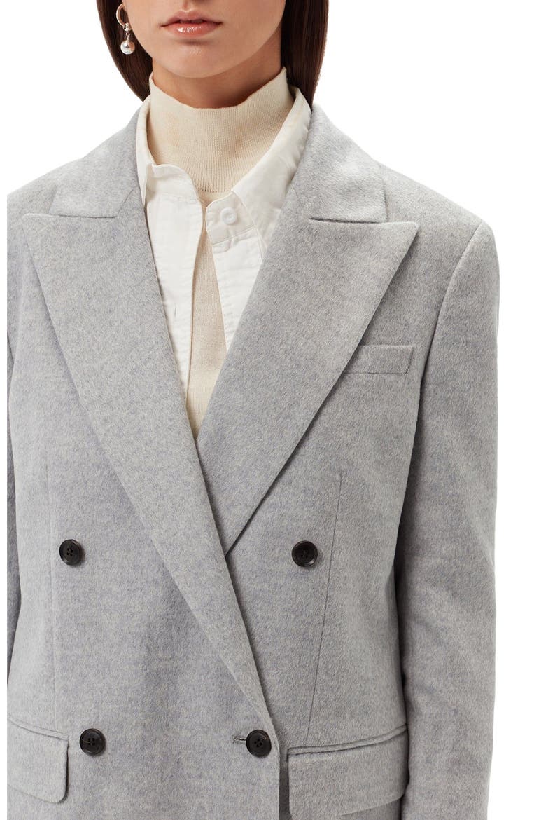 Double-Breasted Cashmere Blazer, Alternate, color, vapor blue